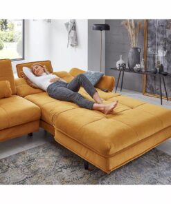 Ъглов диван с електрическа лежанка и две подвижни облегалки - MP-IN 2740