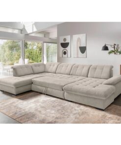 П – образен диван с функция сън, четири подвижни облегалки, регулируеми подглавници и две ракли – MP-XP 2810