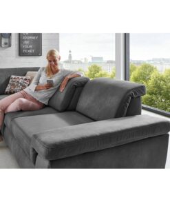 Комплект от ъглов диван с четири подвижни облегалки и шест регулируеми подглавника и XXL табуретка - VS-MP 2746