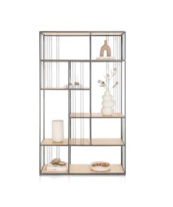 Разделител за стая / регал / етажерка за книги - NIORA 51846 GRA / h. 200 cm