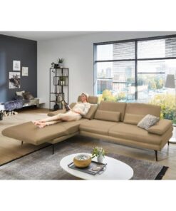 Ъглов диван с електрическа лежанка и Премиум подглавник - DIETER KNOLL PN-EM 3020, естествена кожа