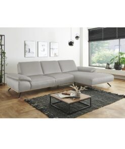 Ъглов диван с три подвижни облегалки и плътна дървена рамка масив / див дъб - SYDNEY 3272, естествена кожа