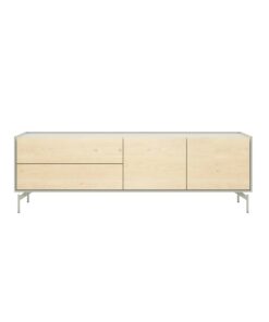 Alternative view of TV шкаф с 2 плътни вратички и 2 чекмеджета - NIORA 51843 NAT / 170 cm