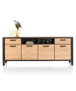 Сайдборд с 4 врати / 2 чекмеджета / отворена част с 2 отделения – Sardinie 42442 NAT / 220 cm