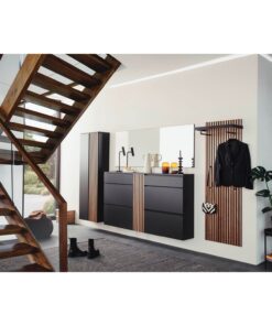 Комплект от гардероб и шкаф за обувки с оребрени панели - PUNTA 0104A