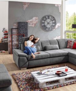 Alternative view of Комплект от ъглов диван с три подвижни облегалки и пет регулируеми подглавника и XXL табуретка - ракла - MP-IN 3275