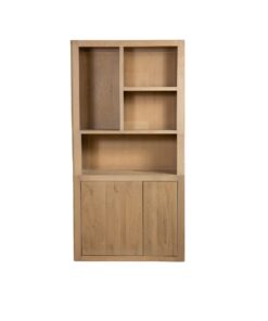 Висок шкаф с 2 плътни вратички и 6 отворени отделения - Farmland 10178 / h. 178 cm