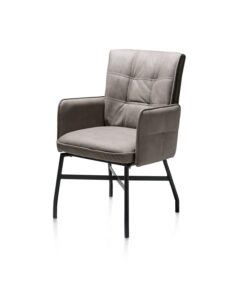 Трапезен стол с метална дръжка на задната страна на облегалката и подлакътници - EDEN 36673 001