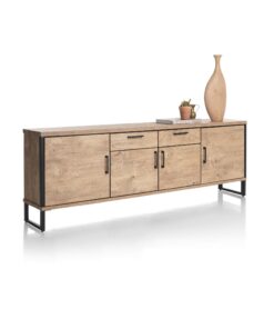 Alternative view of Сайдборд / шкаф с 4 плътни вратички и 2 чекмеджета - Pantin 46295 BRN / 230 cm