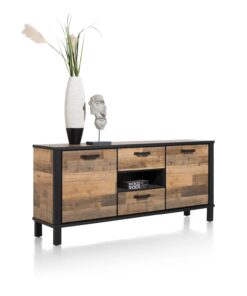 Alternative view of Шкаф с 2 плътни вратички, 2 чекмеджета и ниша с вградено LED - осветление - Sardinie 42451 DRI / 180 cm