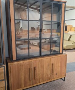 Alternative view of Витрина с 2 стъклени вратички с вградено LED осветление и 3 плътни вратички - HABUFA / h. 210 cm