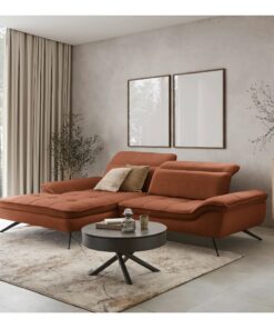 Ъглов диван с две подвижни облегалки и два регулируеми подглавника - CARINO 8986