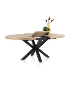 Трапезна разтегателна маса / овал - Metalox 37048 RWB / 150-190 х 130 cm
