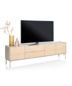 Alternative view of TV шкаф с 3 плътни вратички и 2 чекмеджета - NIORA 51842 NAT / 210 cm