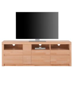 Alternative view of TV шкаф / нисък шкаф с 4 плътни вратички и 3 отворени отделения / масив бук - SILKEBORG 4083 / h. 160 cm