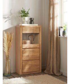 Витрина с 1 вратичка / масив дъб - SILKEBORG 2021 / h. 125 cm