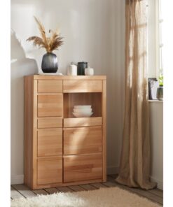 Витрина с 2 вратички / масив бук - SILKEBORG 2256 / h. 125 cm